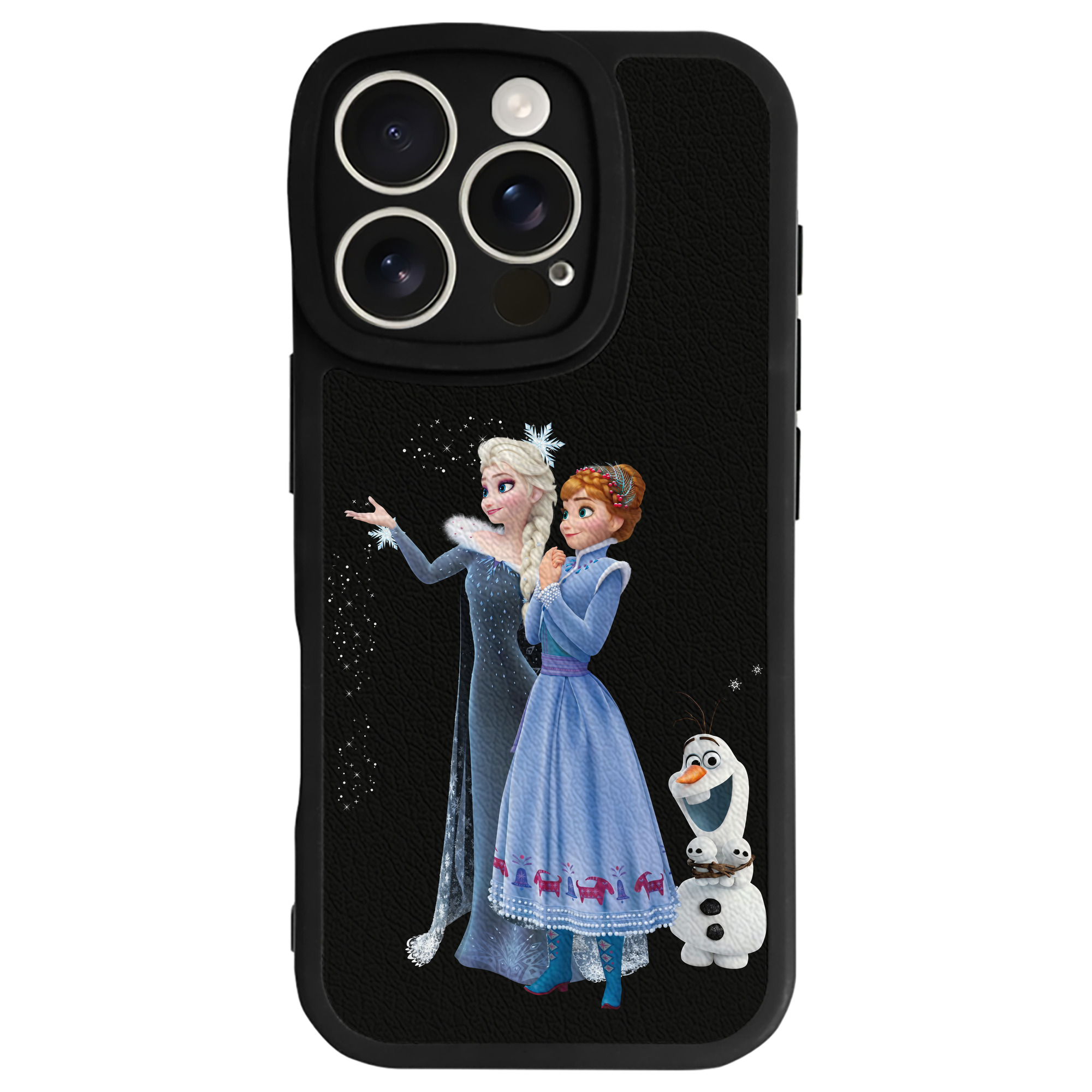 （画像用） アナと雪の女王 アンナ エルサ Frozen Anna Elsa 【iPhone 16シリーズ対応】シリコンスマホケース（レザー調） 材質：シリコン